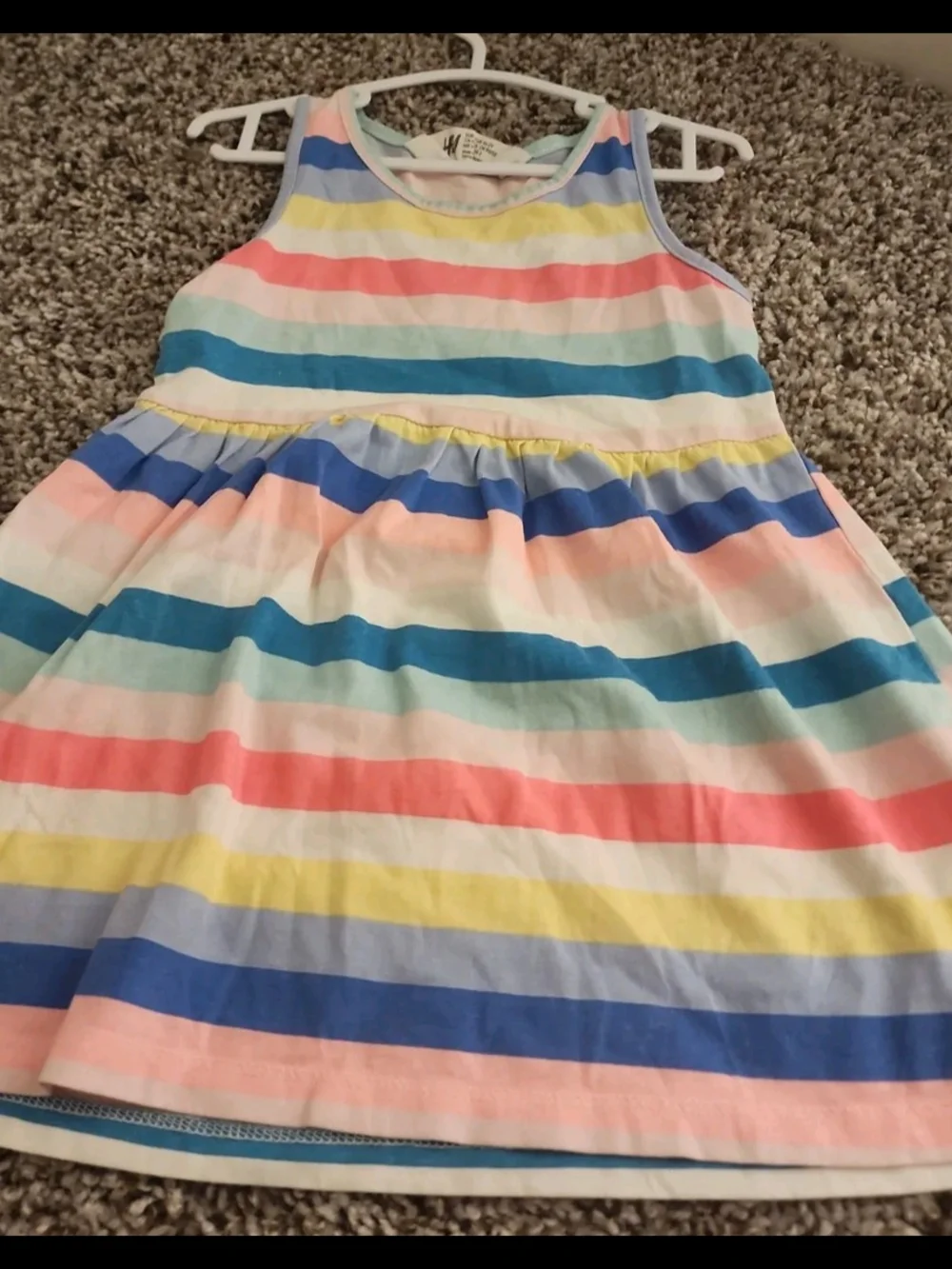 H&M Girls' Multicolor Striped Sleeveless Dress Size 18/24 Months